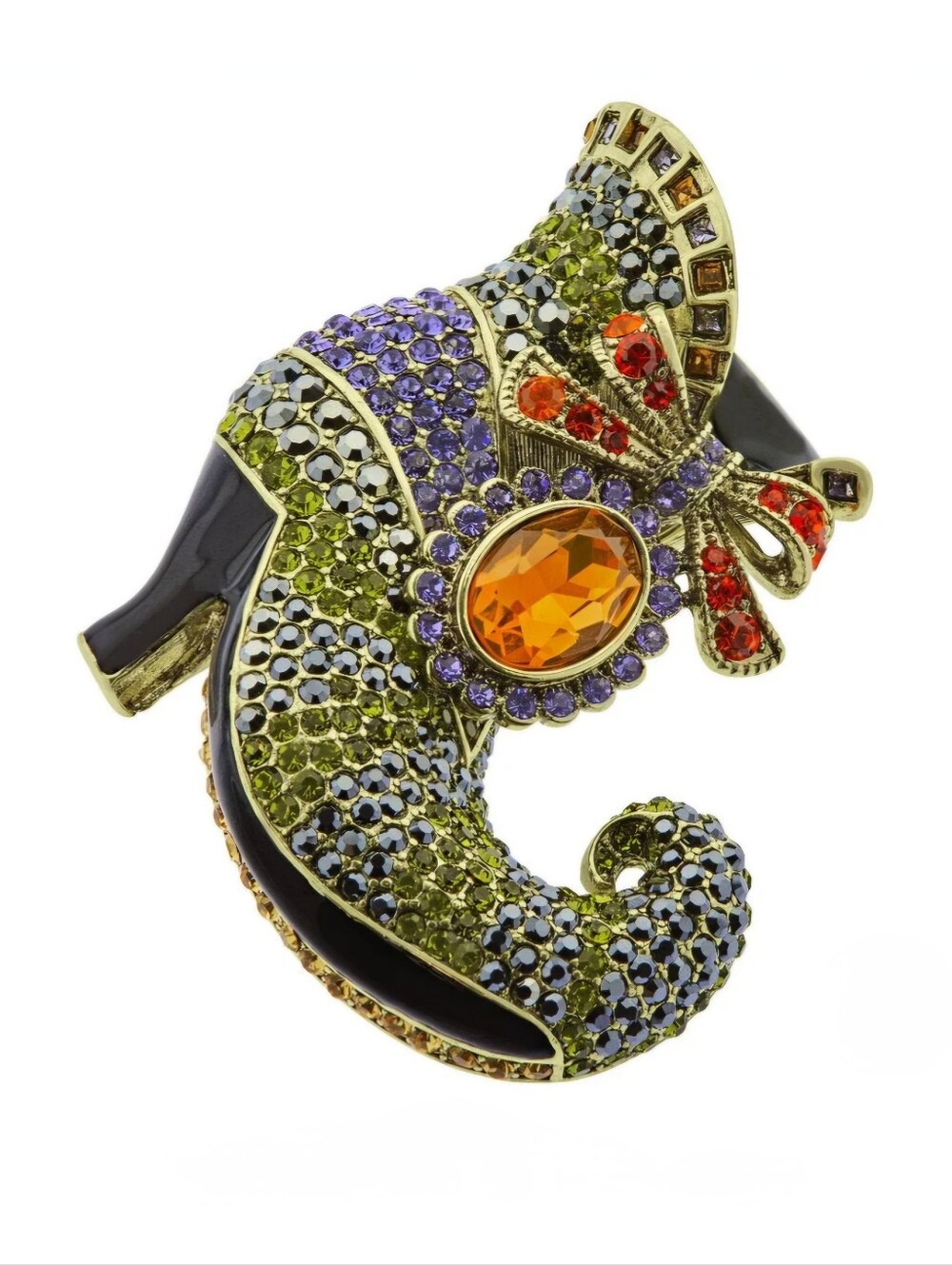 HEIDI DAUS Walk Witch Way SWAROVSKI Crystal Halloween Witch Boot Shoe Brooch Pin - Picture 10 of 14
